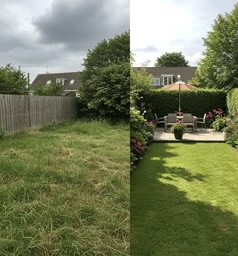 Before and after: Lawn mowing & clean-up in Golden Grove, SA