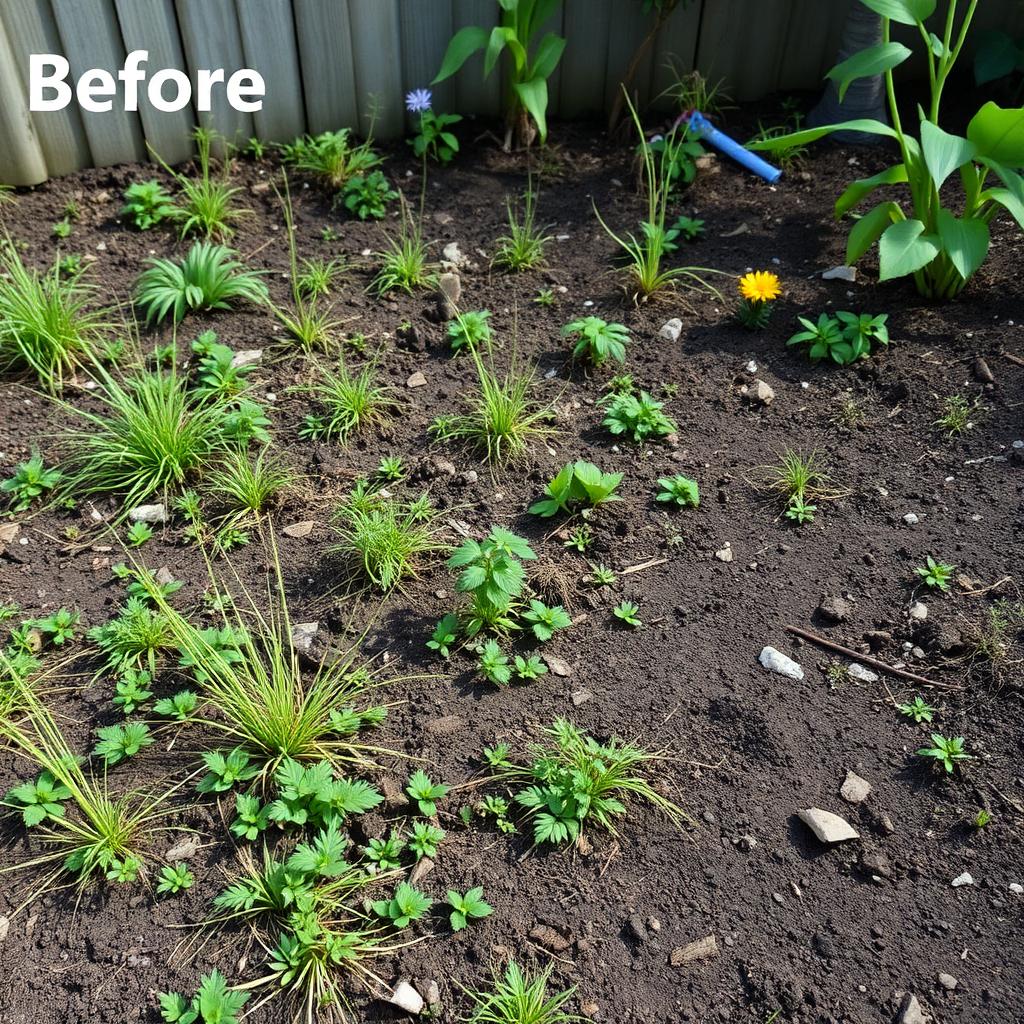 Garden bed renewal — before