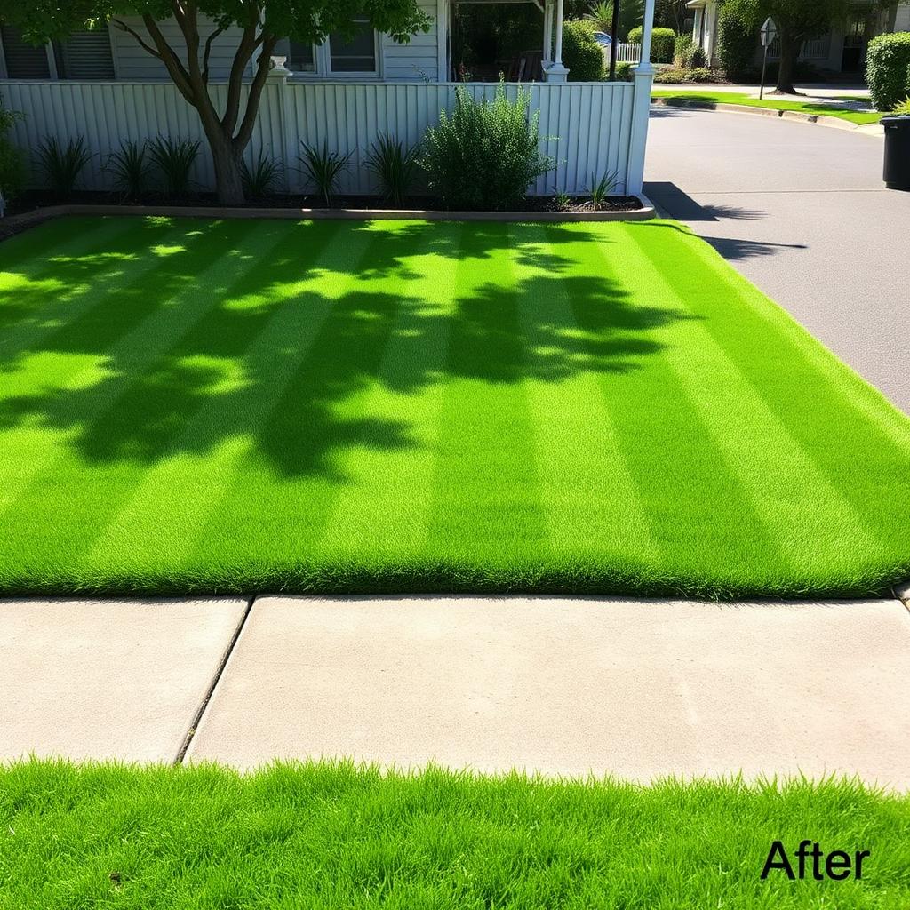 Overgrown lawn revived — after